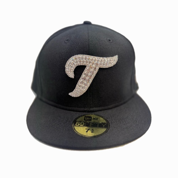 2008 Rare New Era Swarovski Crystal blue Jay Hat - Picture 1 of 11